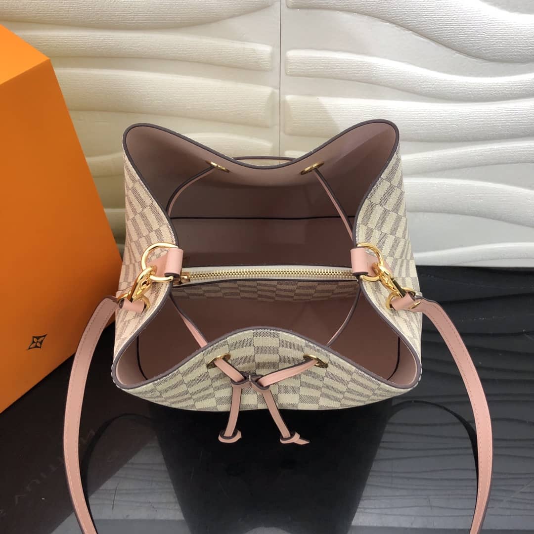 L0vis Vvtt0n Neonoe Replica Bucket Bag Beige Pink M44020