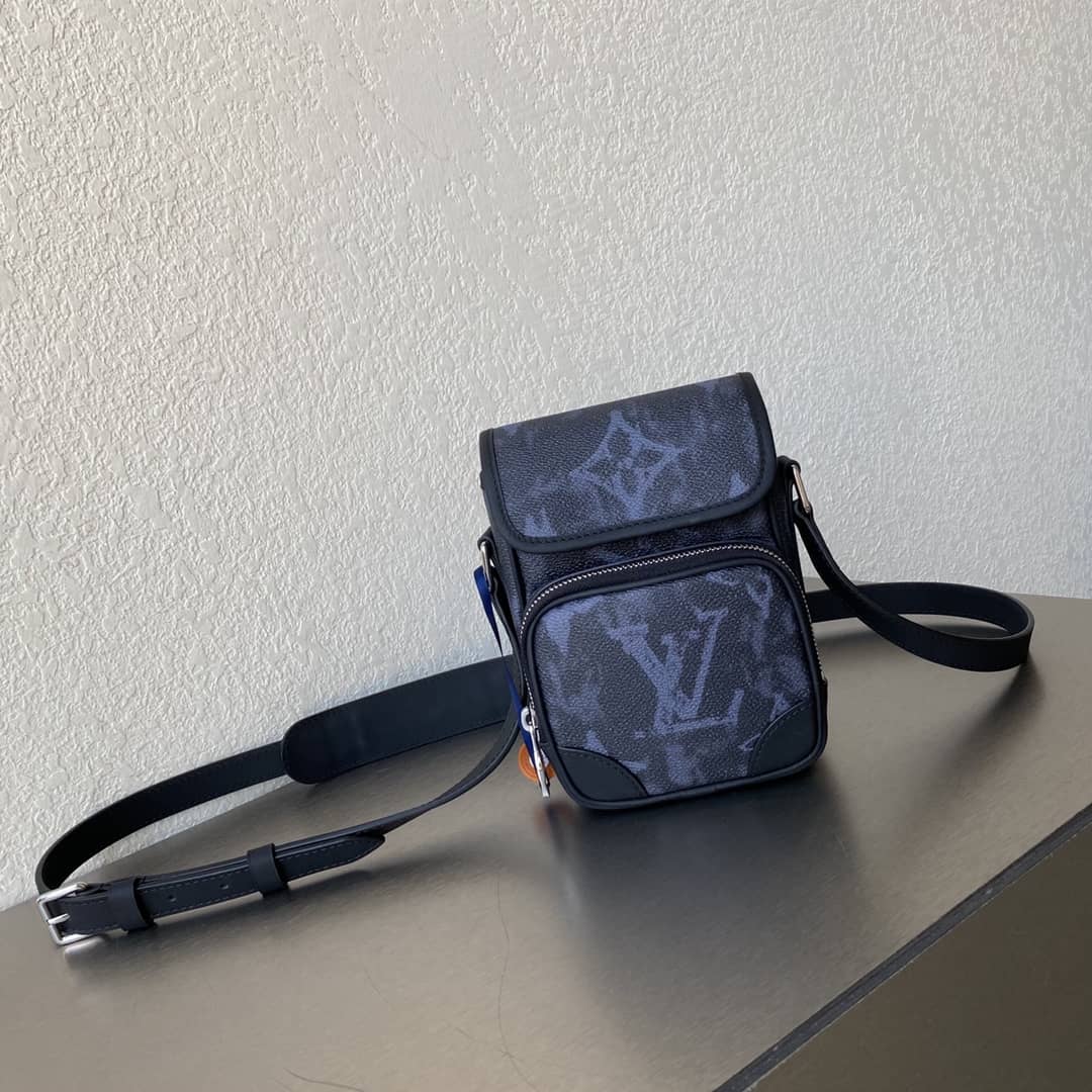 L0vis Vvtt0n Monogram Pastel Noir Coated Canvas Replica Bag 69538