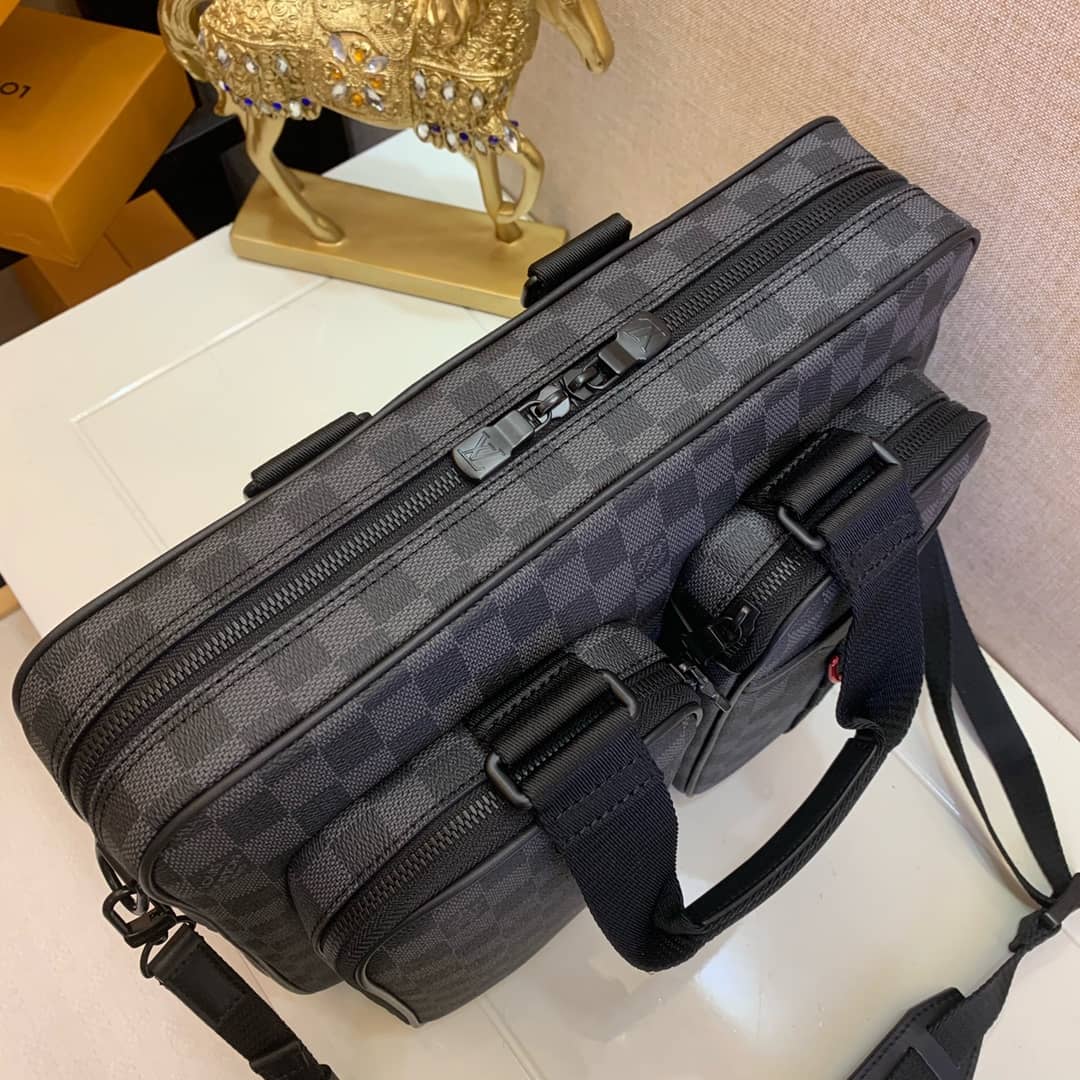 L0vis Vvtt0n Damier Graphite Coated Canvas Utility Business Bag Replica N40278