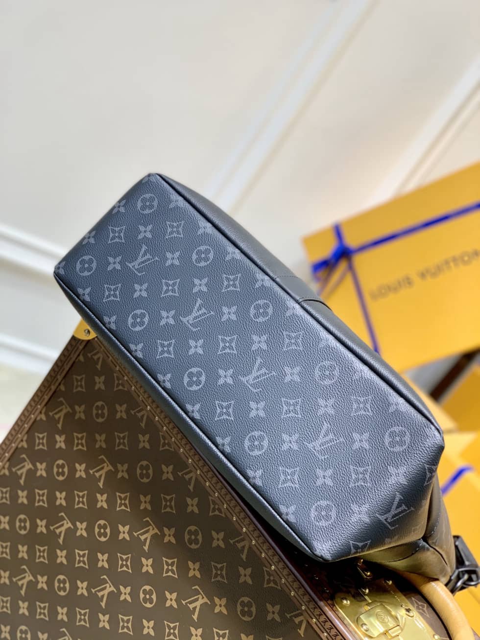 LV Tote Dupe Monogram Eclipse Saumur M45914 Replica Tote