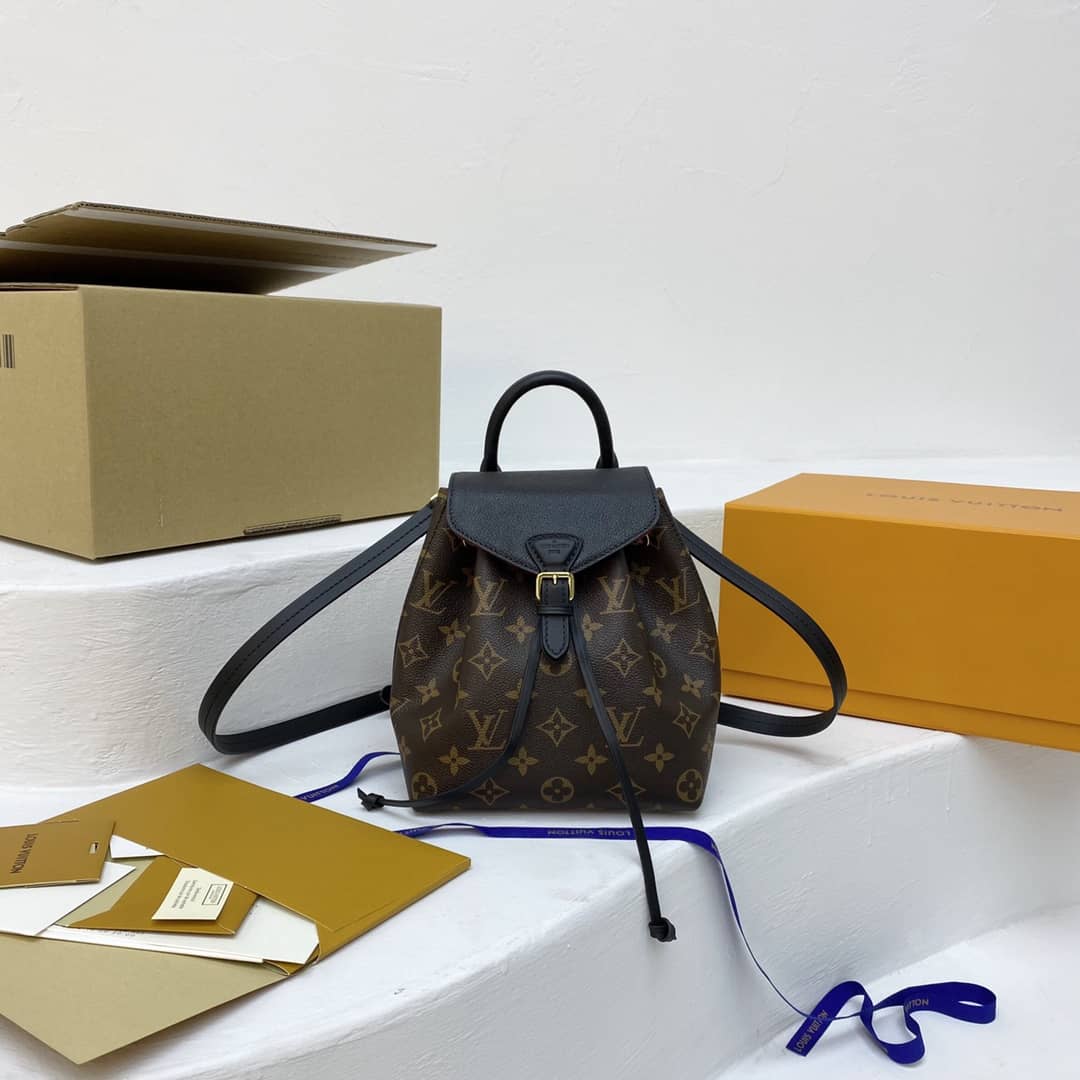 L0vis Vvtt0n Monogram Canvas Montsouris BB Replica Bag M45516 Black