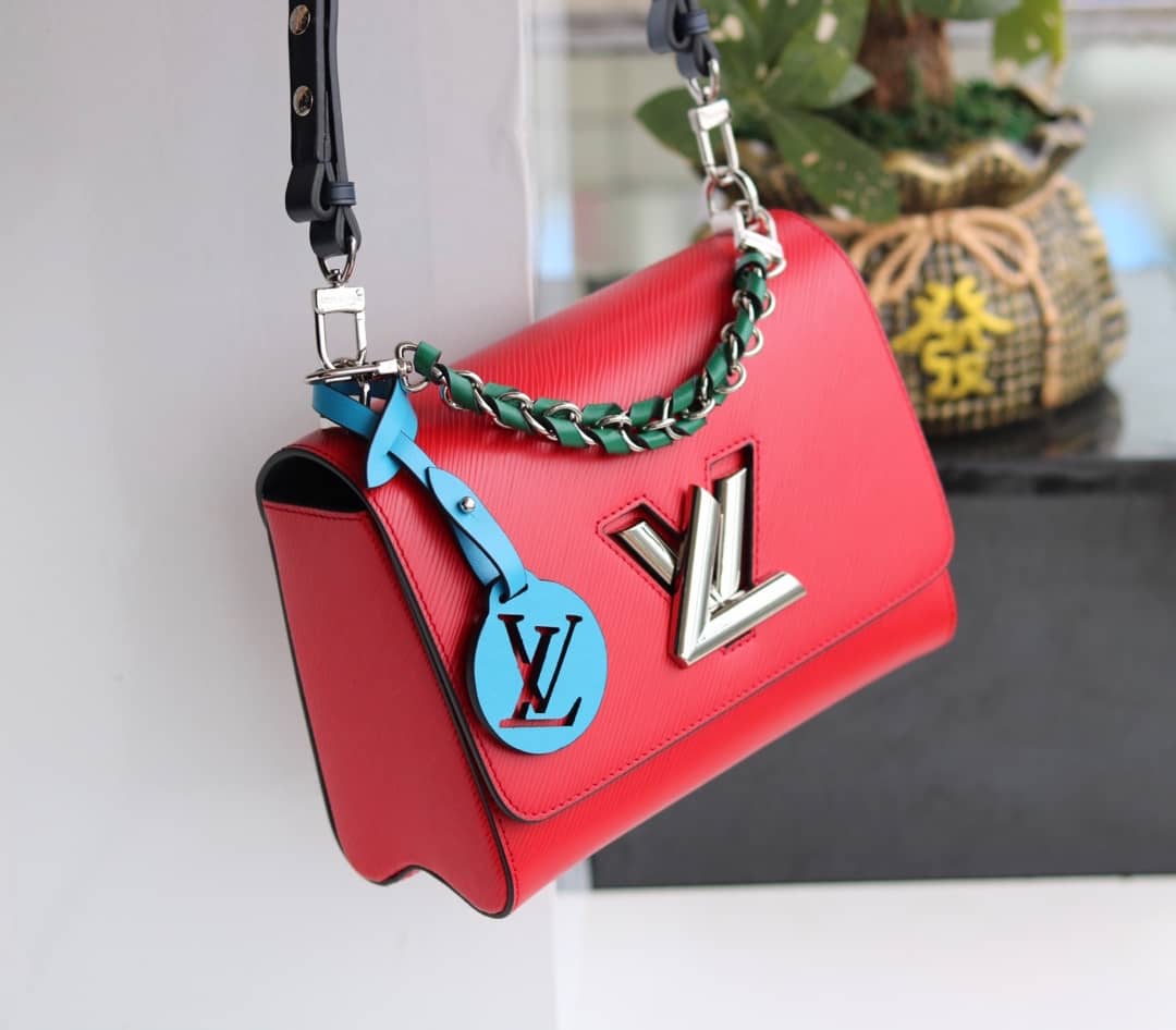 LV Tote Dupe Twist MM Crossbody Bag Replica Red M50305