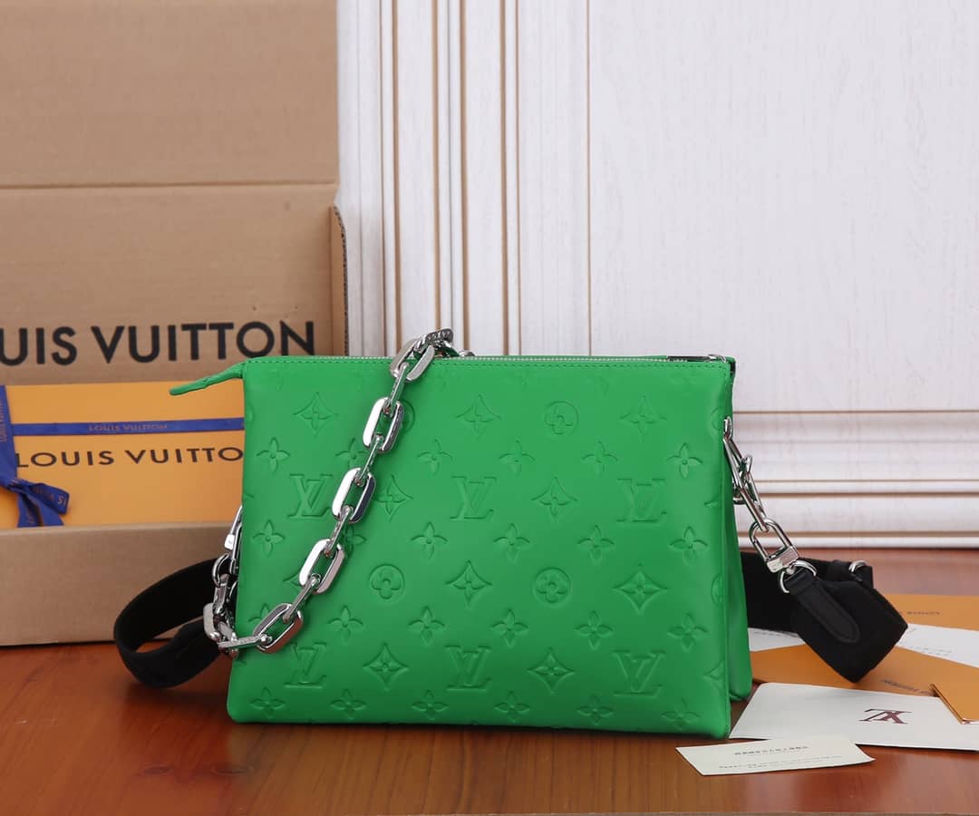 L0vis Vvtt0n Coussin PM Monogram Embossed Replica Crossbody Bag Green M57790