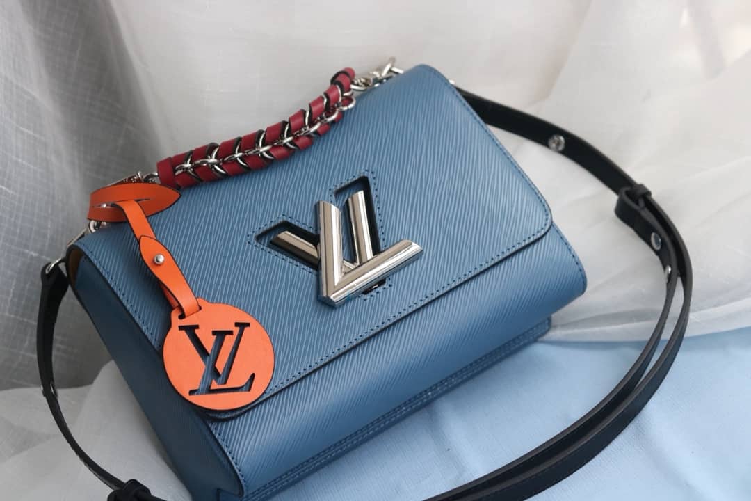 LV Tote Dupe Twist MM Crossbody Bag Replica Blue M50305