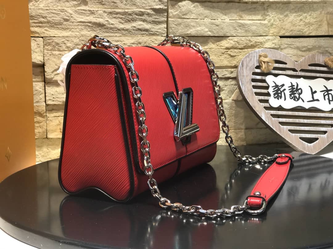 L0vis Vvtt0n Replica Bags Twist PM Epi Leather Replicas Handbag Red