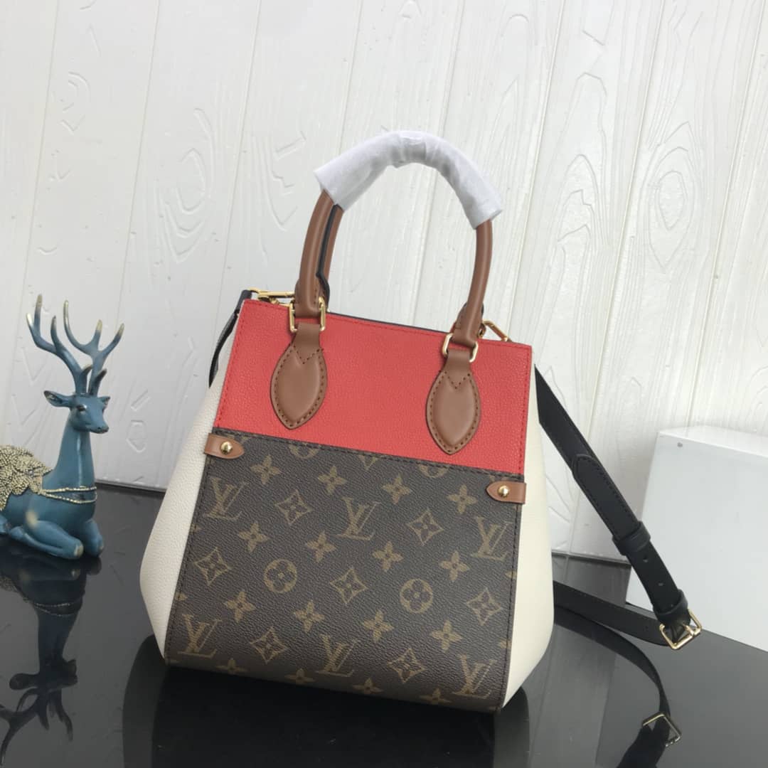 L0vis Vvtt0n Monogram Canvas Fold PM Tote Replica Red M45389