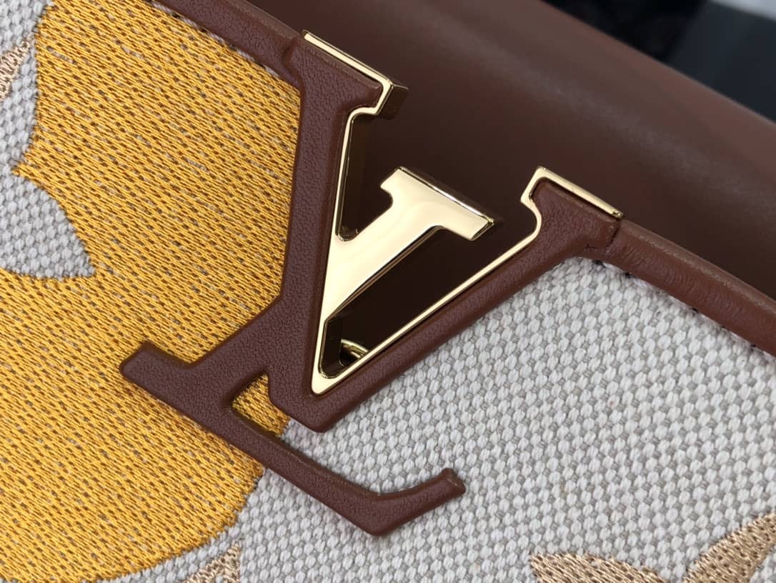 L0vis Vvtt0n Capucines Embroidery Replica Bag Orange M48865