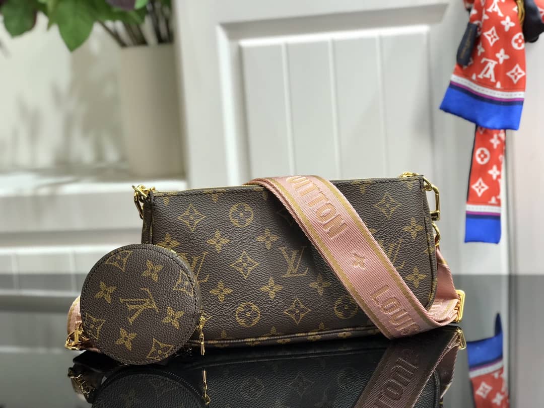 L0vis Vvtt0n Monogram Canvas Multi Pochette Replica Red M44823