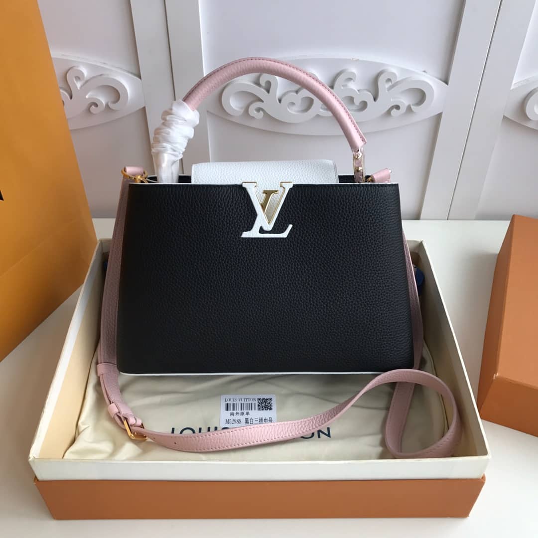 L0vis Vvtt0n Capucines PM Taurillon Bag Replica Black M52988