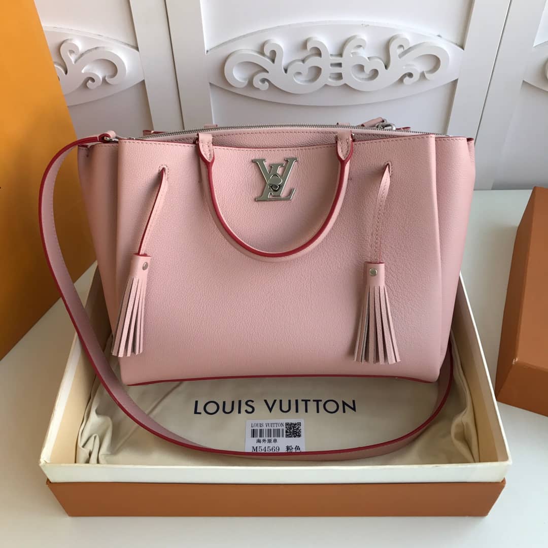 L0vis Vvtt0n Lockmeto Tote Leather Tote Replica Pink M54569
