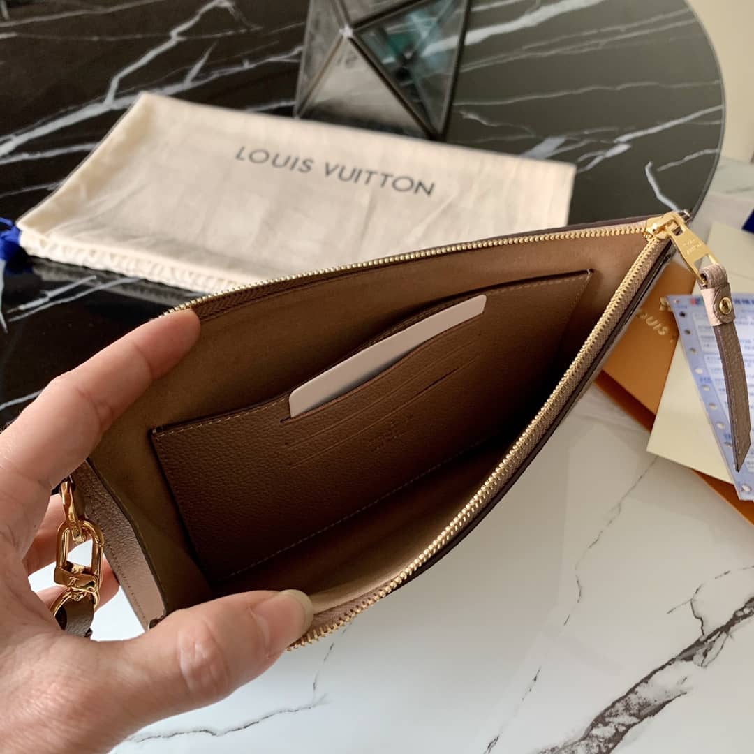 L0vis Vvtt0n Pochette Melanie MM Monogram Empreinte Replica Clutch Apricot M68705