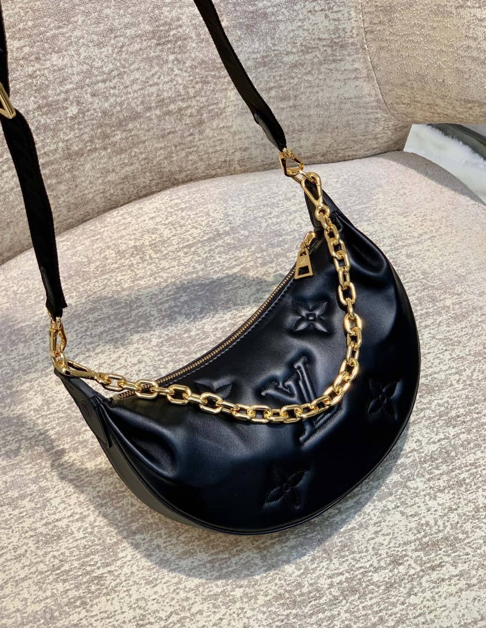 L0vis Vvtt0n Over The Moon Bubblegram Black M59799 Replica Hobo