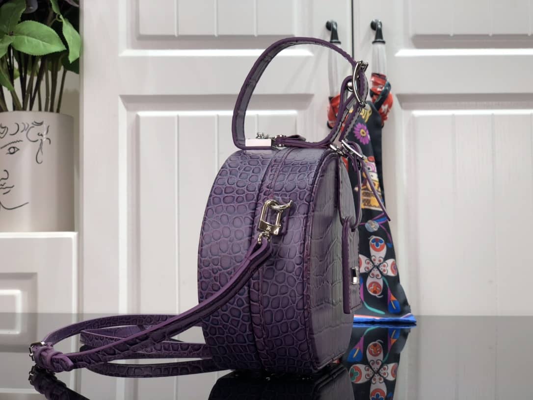 L0vis Vvtt0n Petite Boite Chapeau Crocodilien Brillant Replica Bag Purple N93597