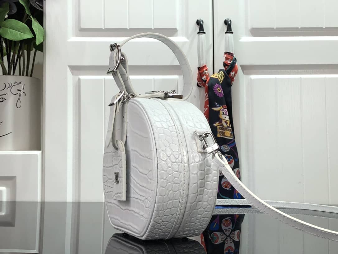 L0vis Vvtt0n Petite Boite Chapeau Crocodilien Brillant Replica Bag White N93597