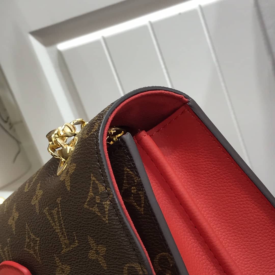 L0vis Vvtt0n Monogram Canvas Victoire Chain Bag Replica Red M41731