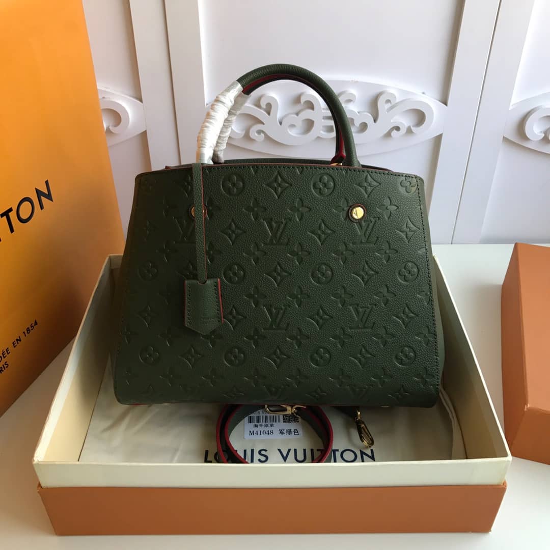 L0vis Vvtt0n Monogram Montaigne MM Shoulder Bag Replica Green M41048