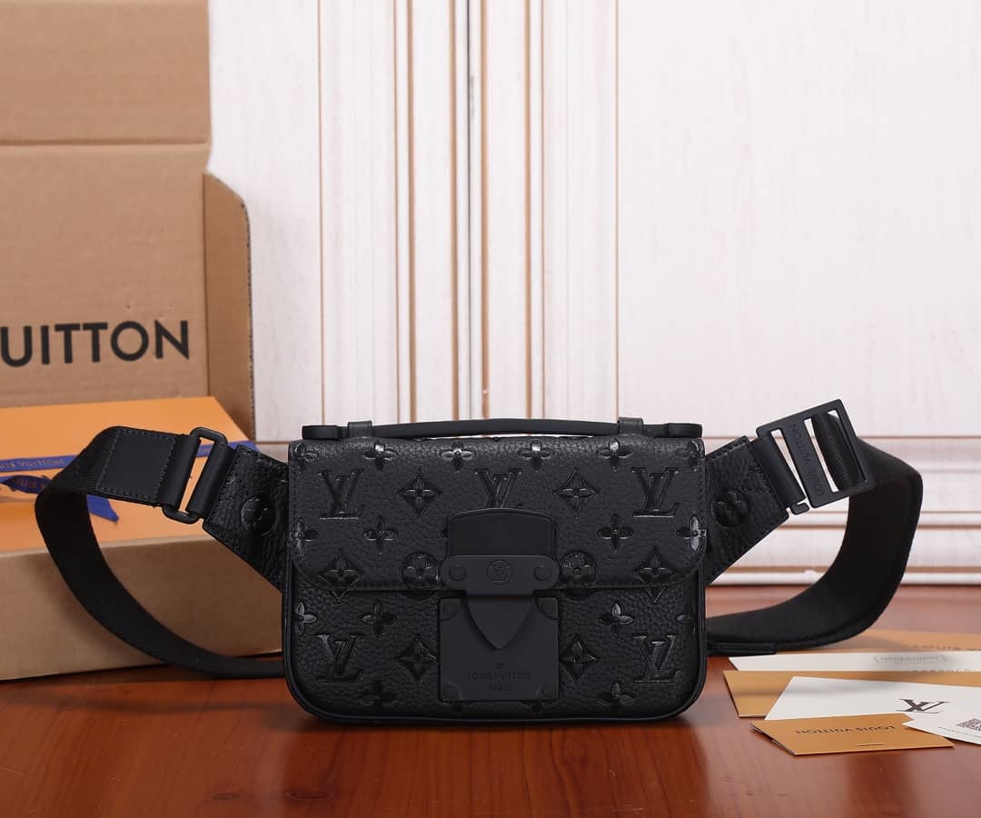 L0vis Vvtt0n S Lock Sling Crossbody Bag Replica Black M58487