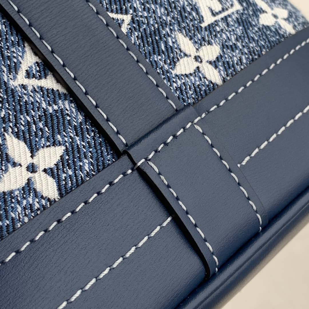 L0vis Vvtt0n Denim Jacquard Textil Petit Noe Blue M59606 Replica Bucket Bag