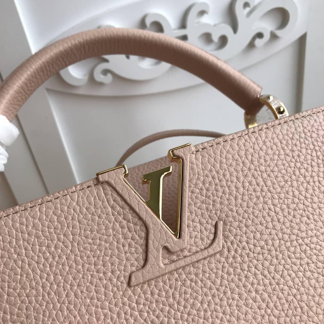 L0vis Vvtt0n Capucines Taurillon Leather BB Bag Replica Pink M52451