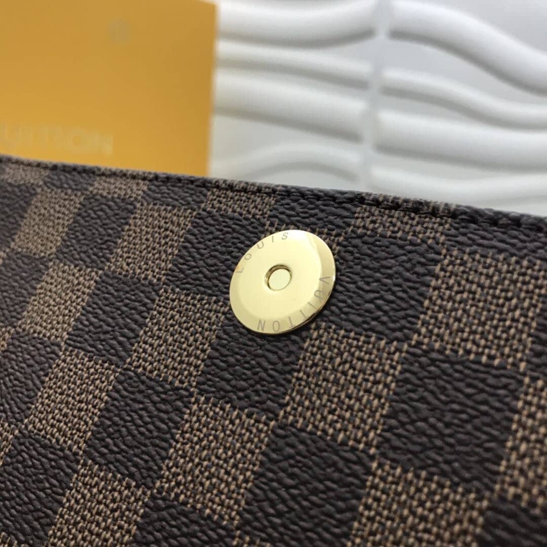 L0vis Vvtt0n Damier Ebene Recital Shoulder Leather Bag Replica