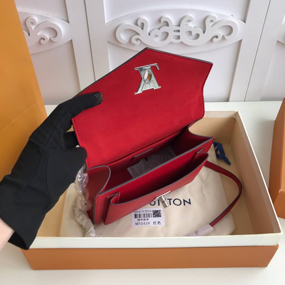 L0vis Vvtt0n MyLockMe BB Calf Chain Replica Shoulder Bag Red M51418