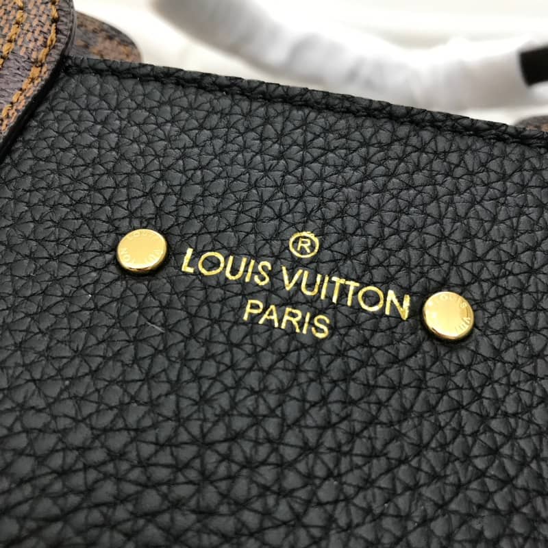 L0vis Vvtt0n Jersey Damier Ebene Canvas Magnolia Bag Black Replica N44041