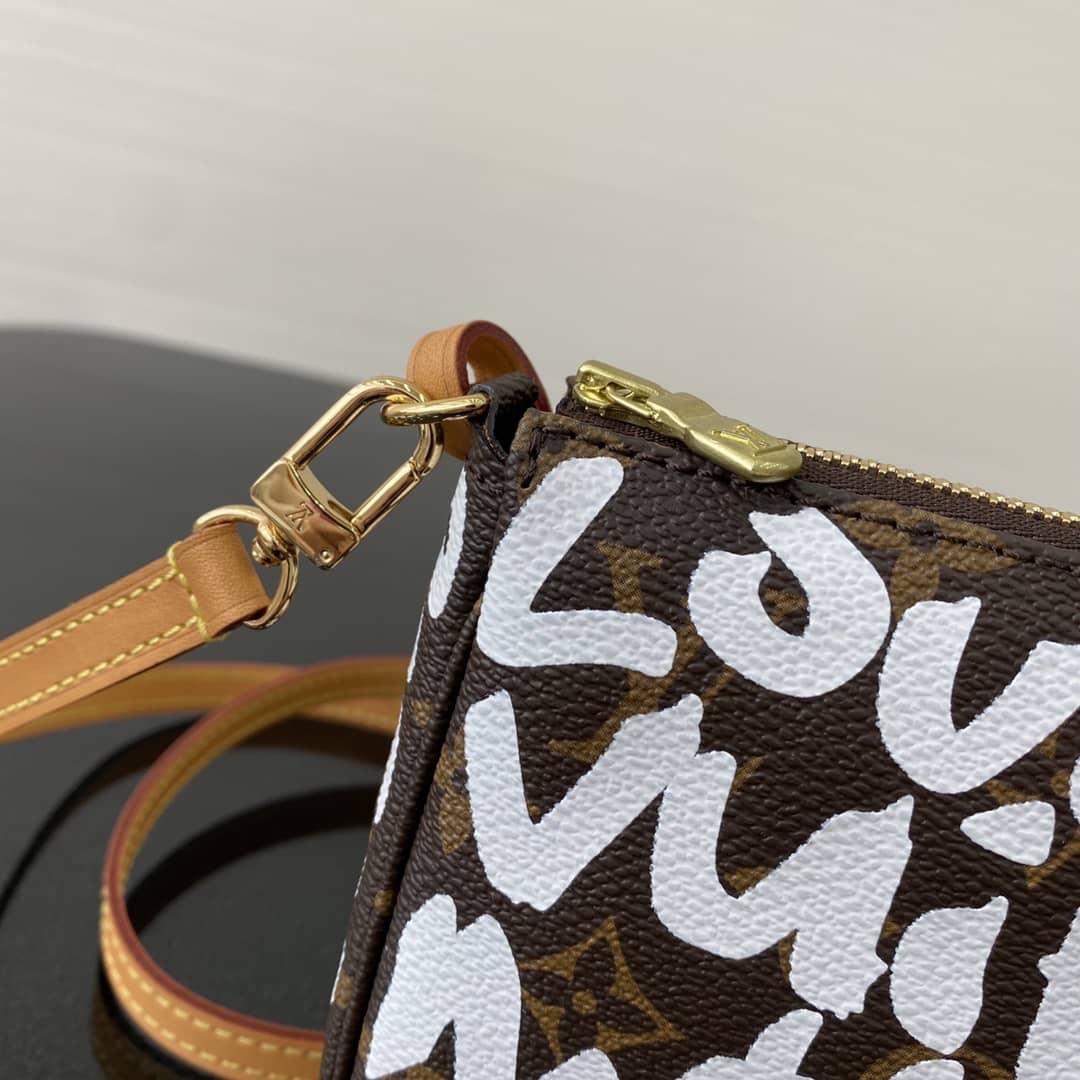 L0vis Vvtt0n Pochette Dupe 2001 Accessories Graffiti Monogram Bag M51980 White