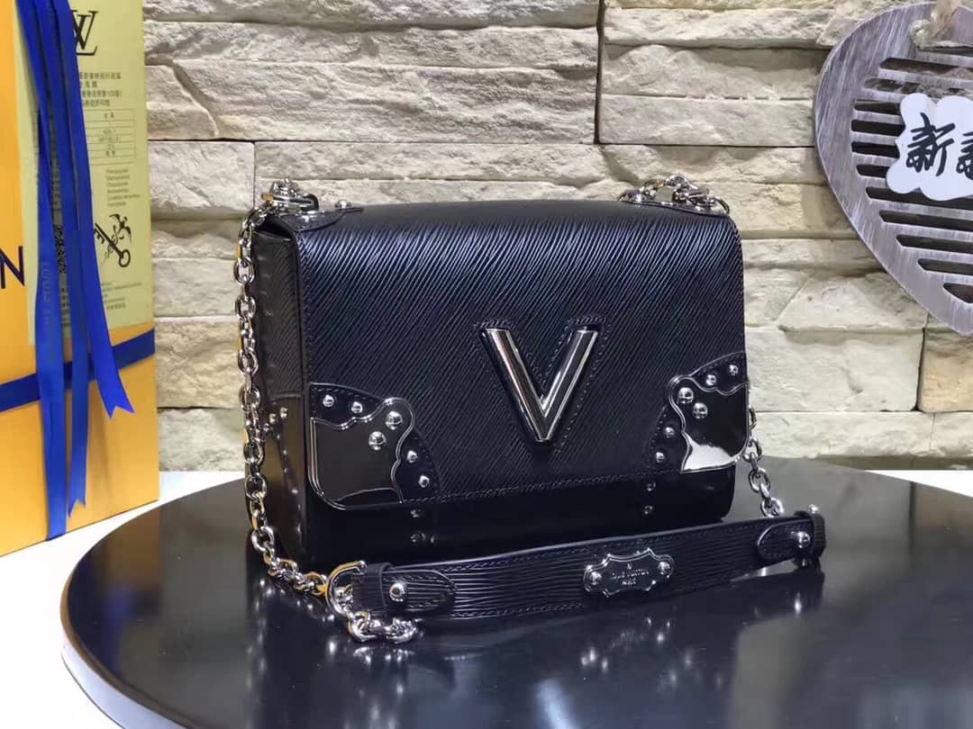L0vis Vvtt0n Replica Twist MM Epi Leather Bag Black
