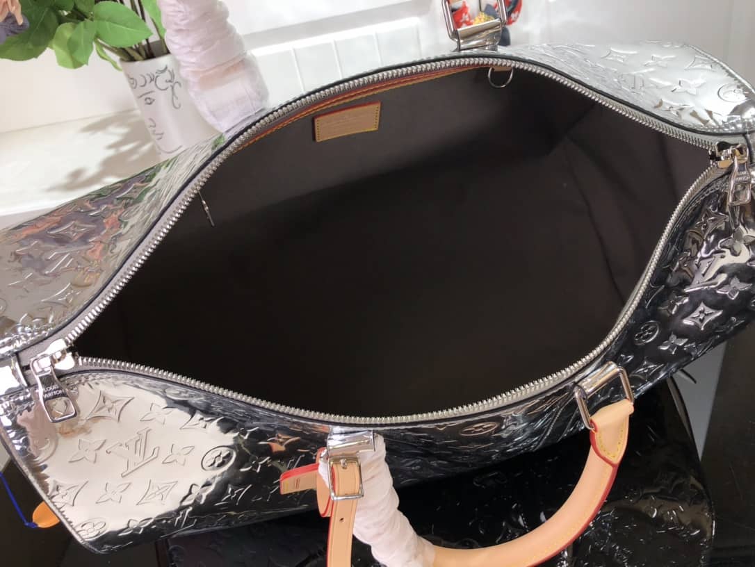 L0vis Vvtt0n Keepall Bandouliere 50 Silver Mirror Monogram Bag Replica M45886