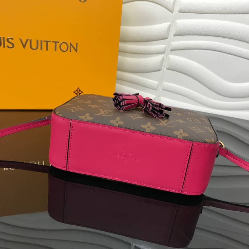 L0vis Vvtt0n Saintonge Monogram Canvas Replica Shoulder Bag Pink Red M43557