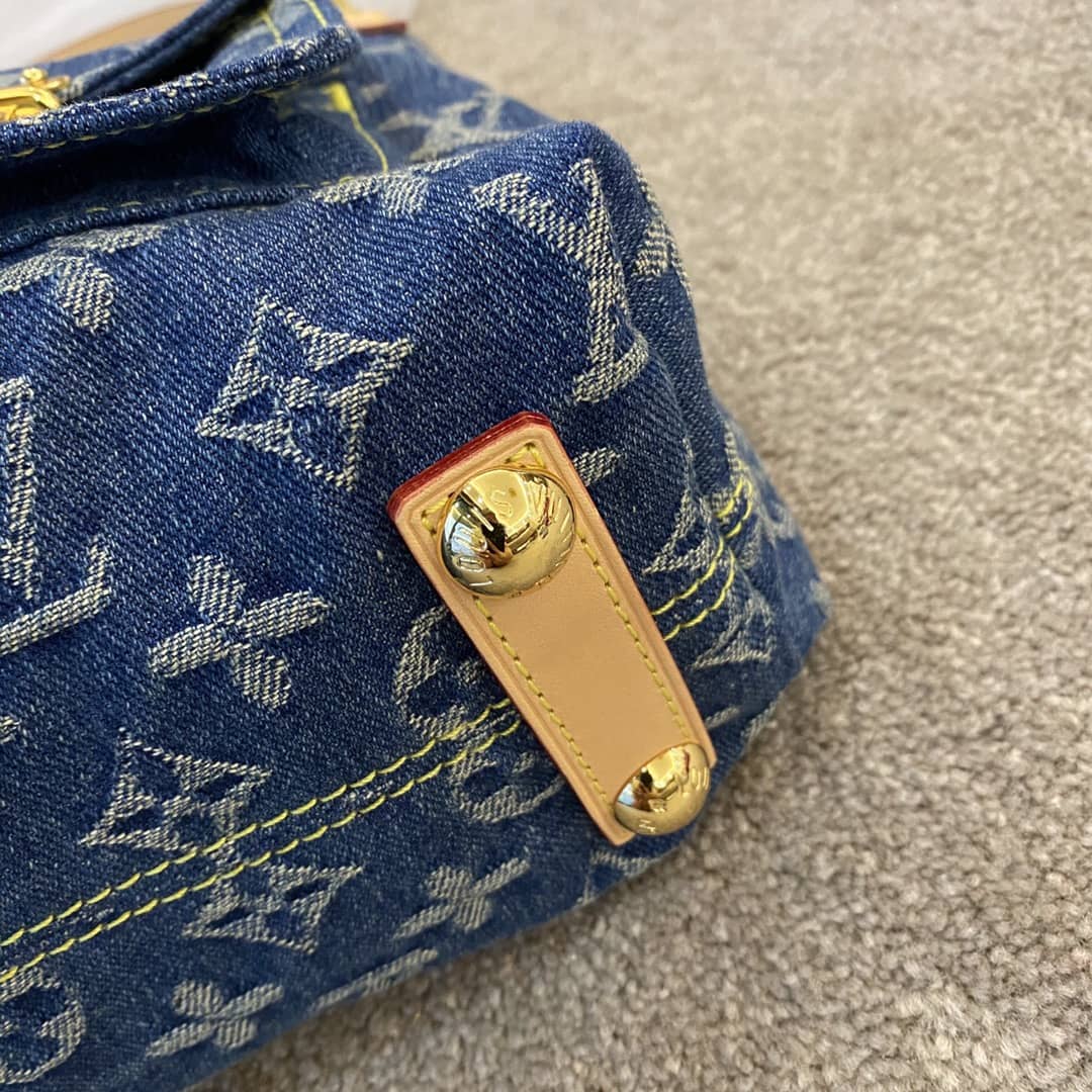 L0vis Vvtt0n Monogram Denim Baggy PM Bag Replica Blue M44464