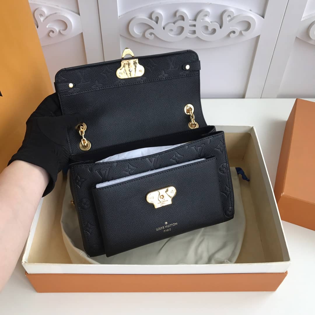 L0vis Vvtt0n Monogram Empreinte Vavin PM Chain Replica Shoulder Bag Black M44151