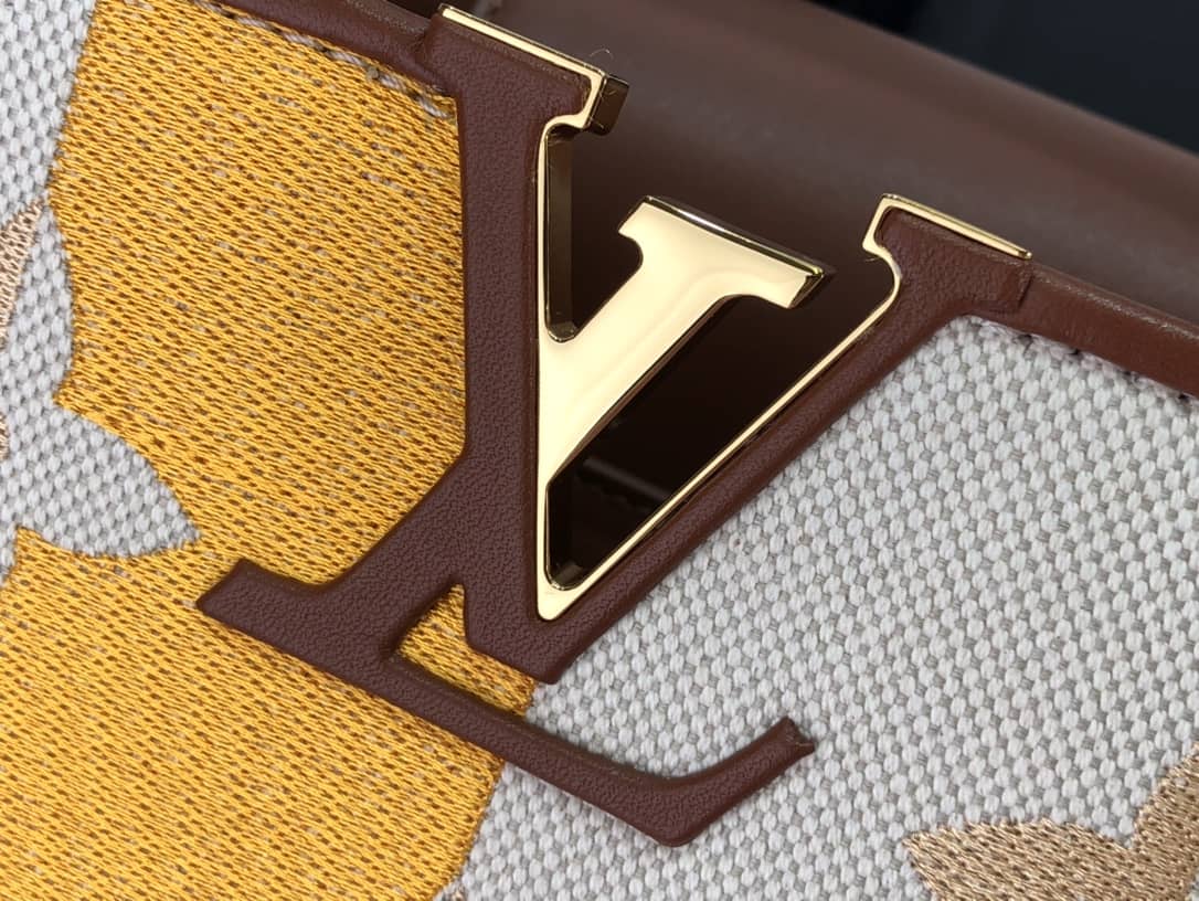 L0vis Vvtt0n Capucines Embroidery Replica Bag Orange M48865