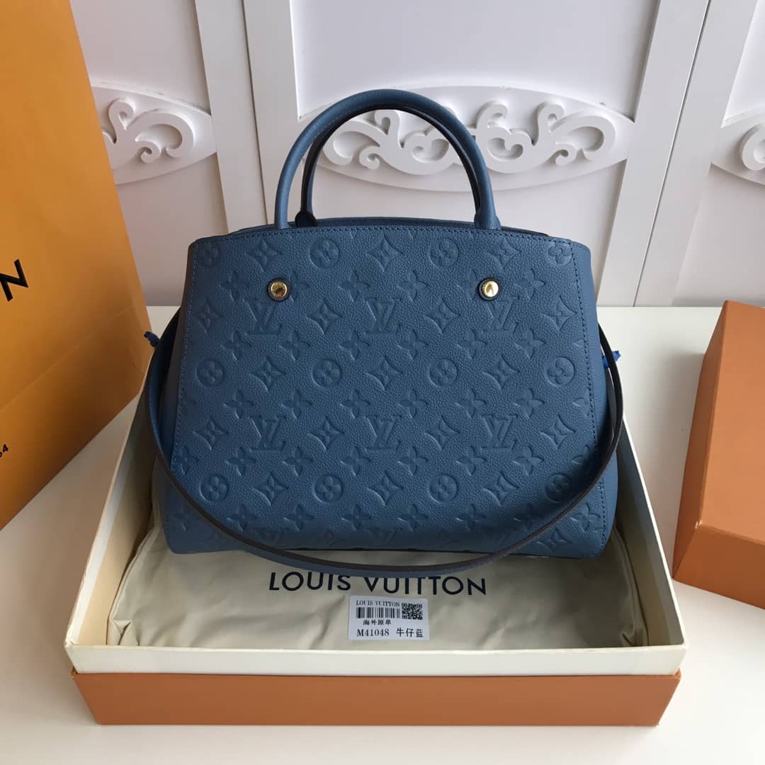 L0vis Vvtt0n Monogram Montaigne MM Shoulder Bag Replica Blue M41048