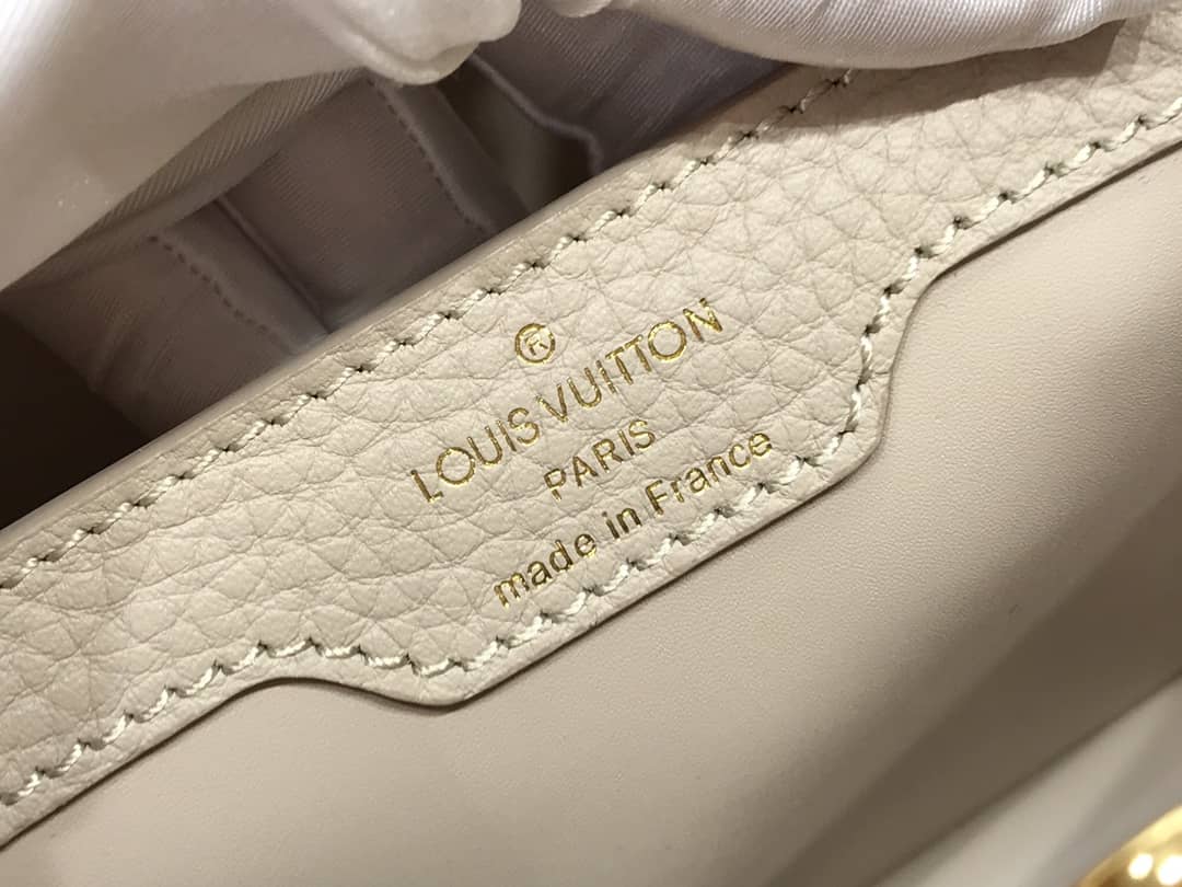 L0vis Vvtt0n Capucines MM 2way Leather Replica Shoulder Bag Apricot M57523