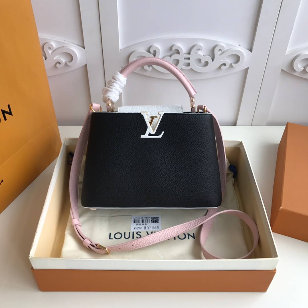 L0vis Vvtt0n Capucines PM Taurillon Bag Replica Black M52988