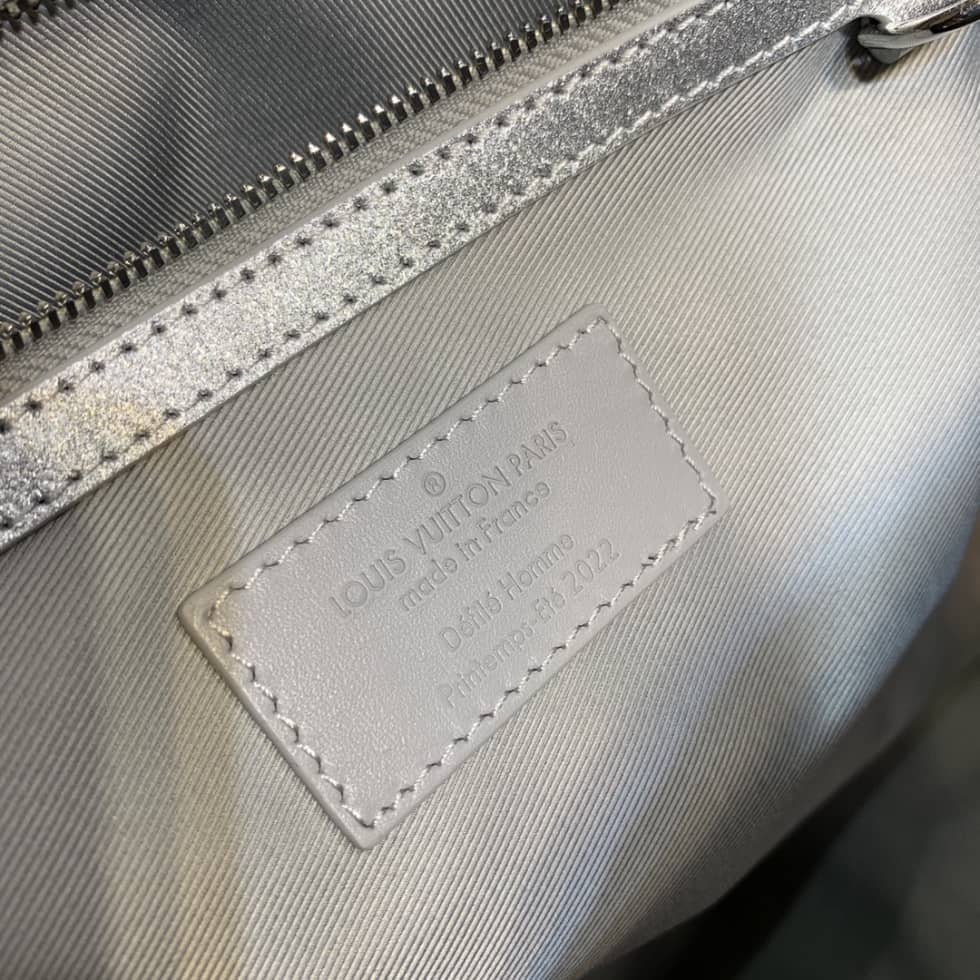 LV Duffle Bag Replica  Glitter Damier Keepall Silver N58041
