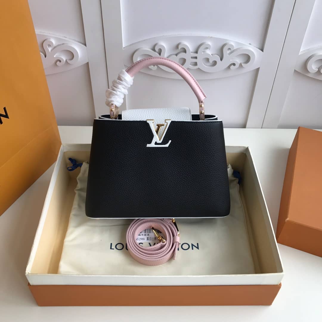 L0vis Vvtt0n Capucines PM Taurillon Bag Replica Black M52988