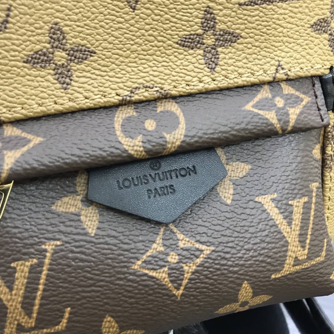 L0vis Vvtt0n Palm Spring Mini Replica Backpack Monogram Reverse Canvas Yellow M44872