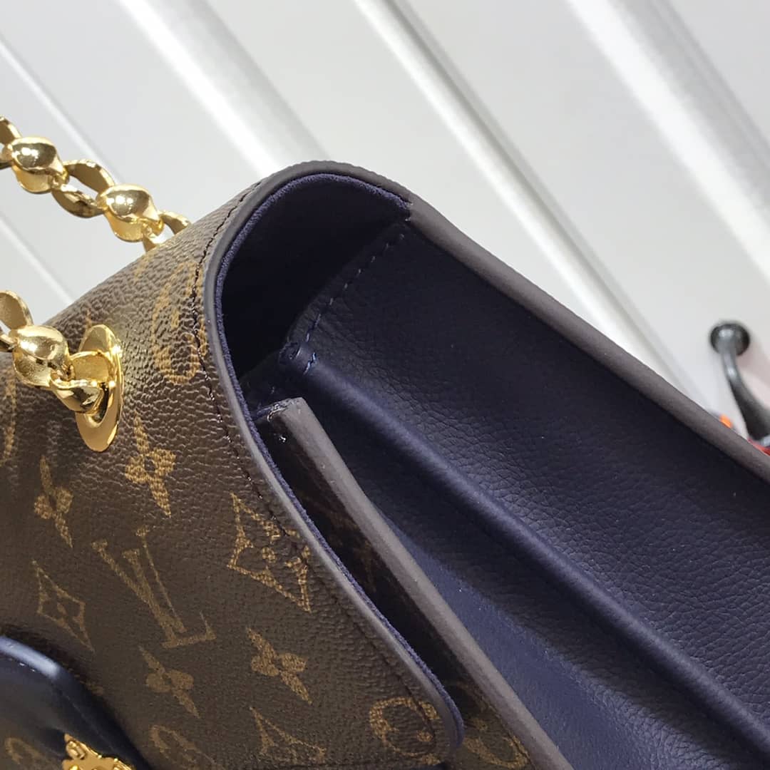 L0vis Vvtt0n Monogram Canvas Victoire Chain Bag Replica Blue M41731