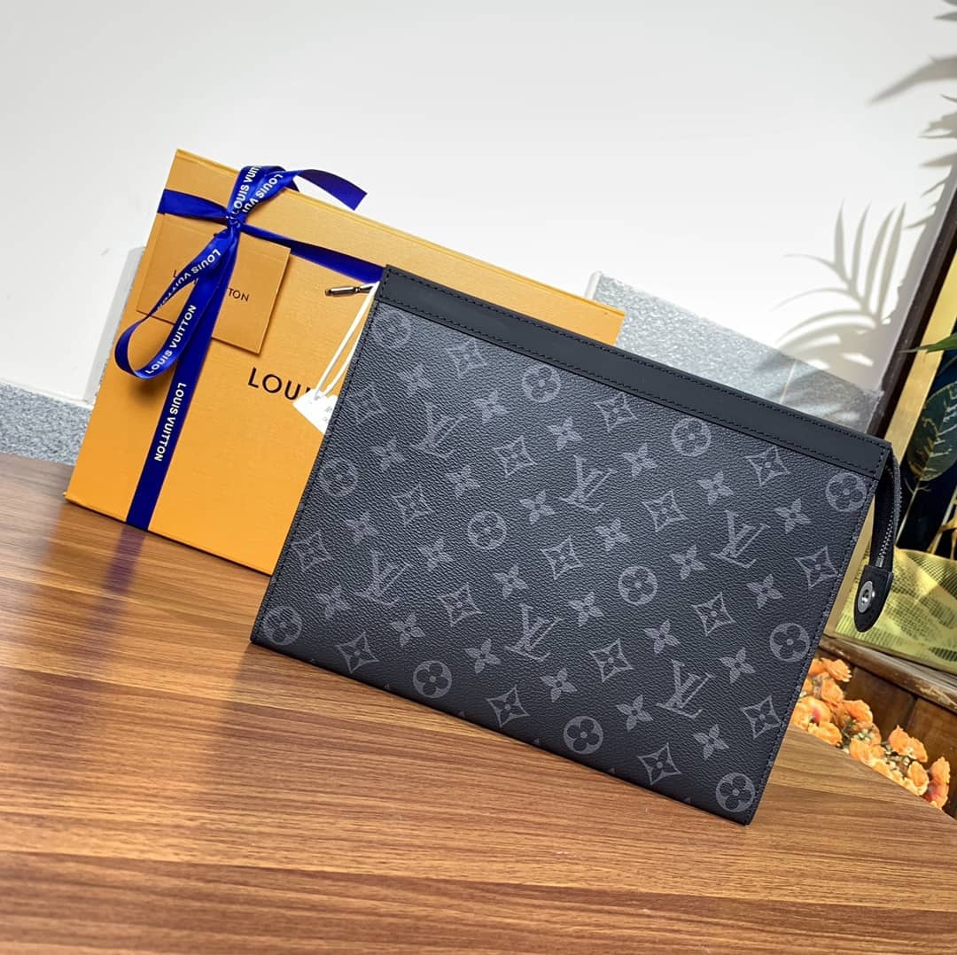 L0vis Vvtt0n Monogram Titanium Canvas Pochette Voyage MM M41696 Replica Clutch