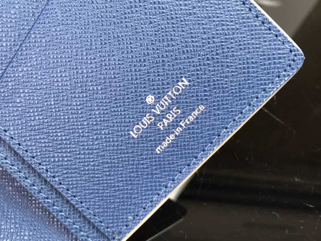 L0vis Vvtt0n Monogram Card Holder Replica On Strap Blue M80457