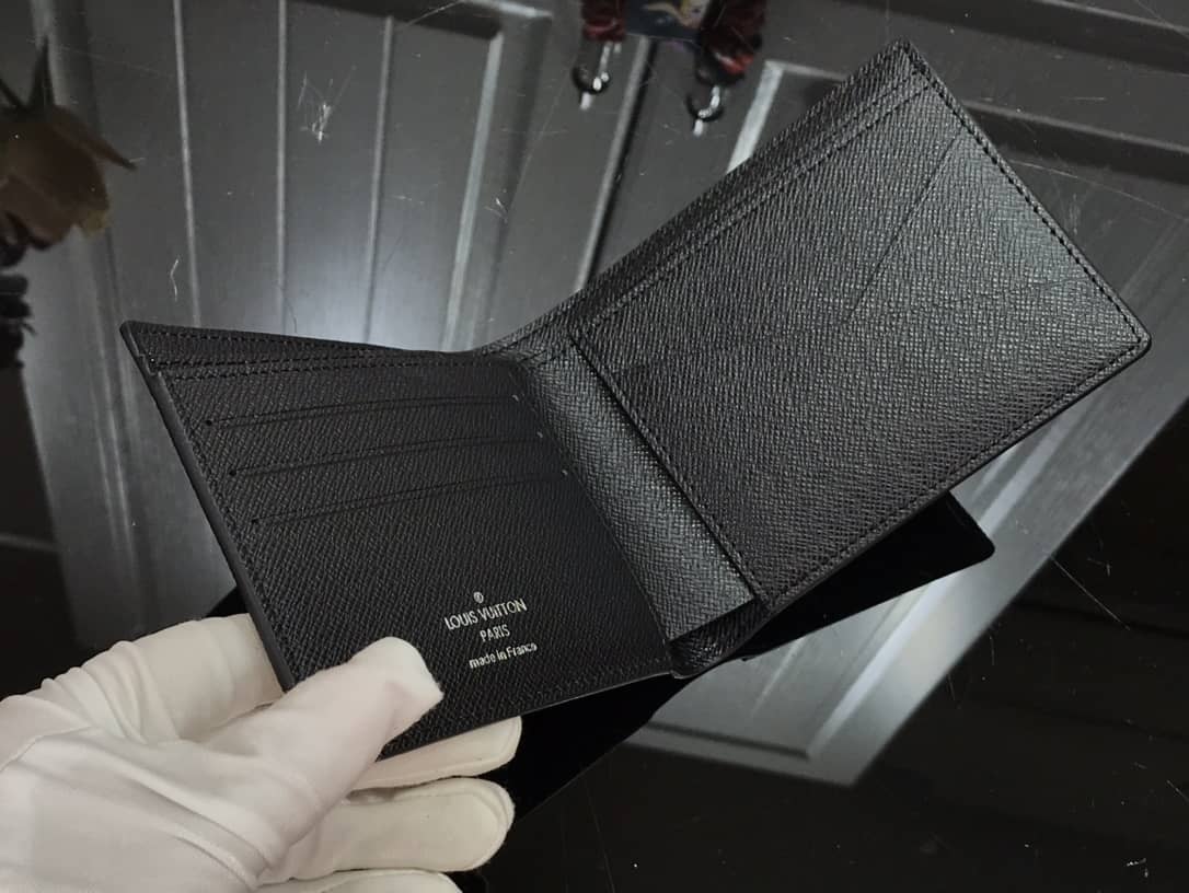 L0vis Vvtt0n Multiple Box Damier Graphite 3D Wallet Replica Black N60434