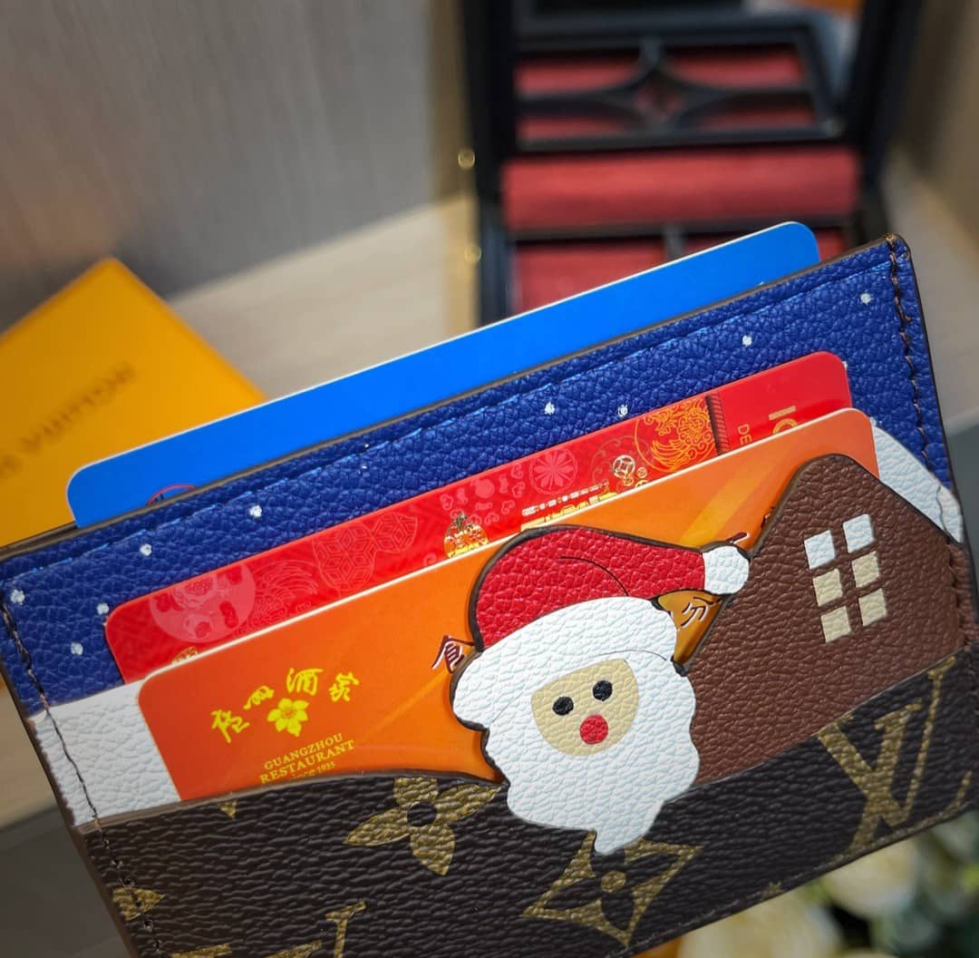 L0vis Vvtt0n Wallet Replica Monogram Canvas Card Holder Christmas Collection