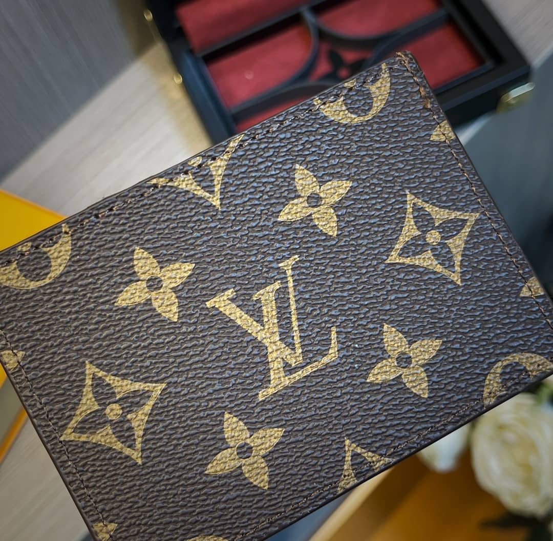 L0vis Vvtt0n Replica Monogram Canvas Card Holder Christmas Collection Blue