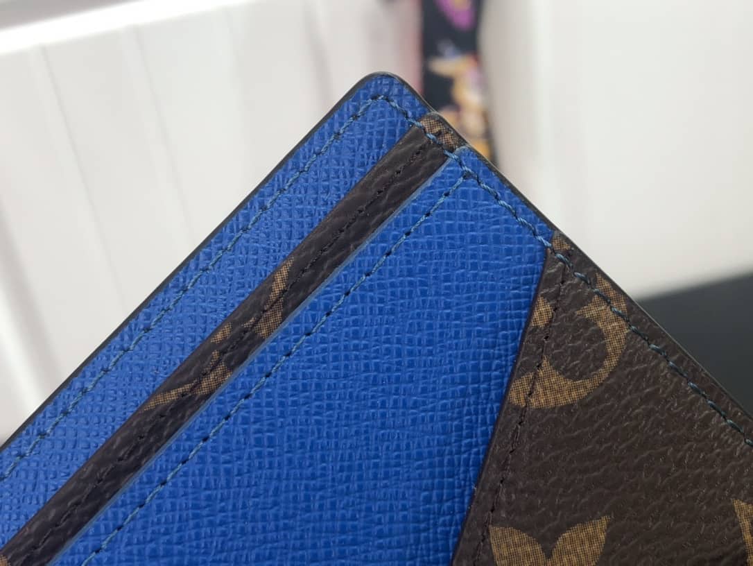 L0vis Vvtt0n Monogram Multiple Bifold Wallet Replica Blue M80781