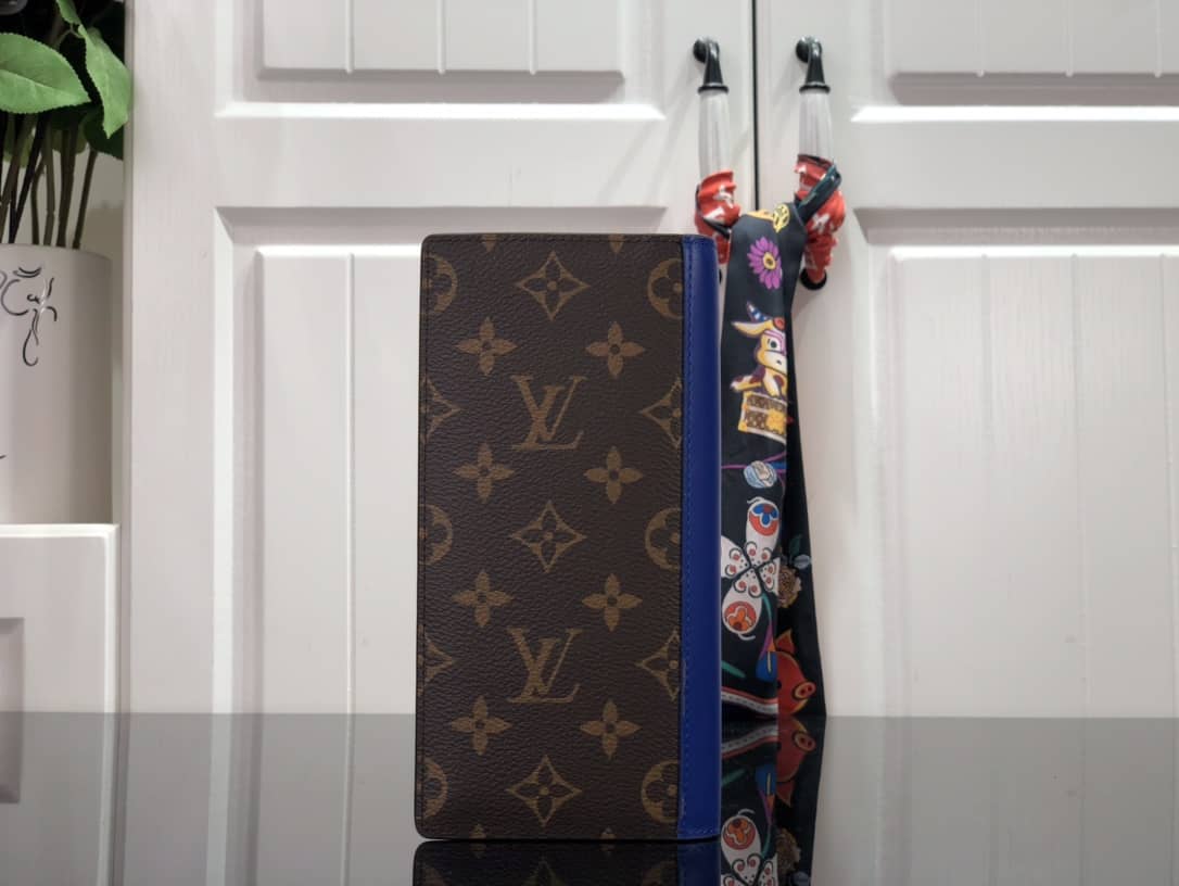 L0vis Vvtt0n Monogram Long Leather Brazza Wallet Replica Blue M80790