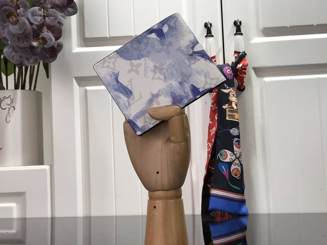 L0vis Vvtt0n Multiple Wallet Replica Monogram Canvas Blue M80458