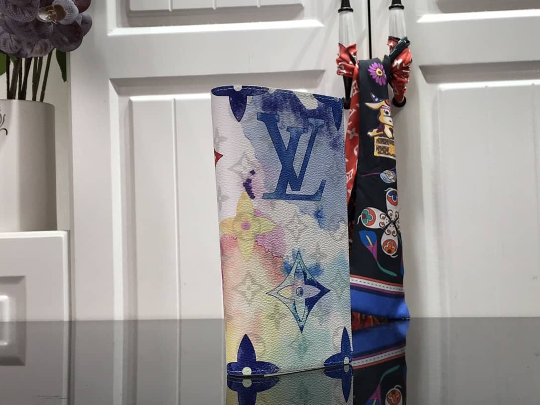 L0vis Vvtt0n Monogram Card Holder Replica On Strap Blue M80457