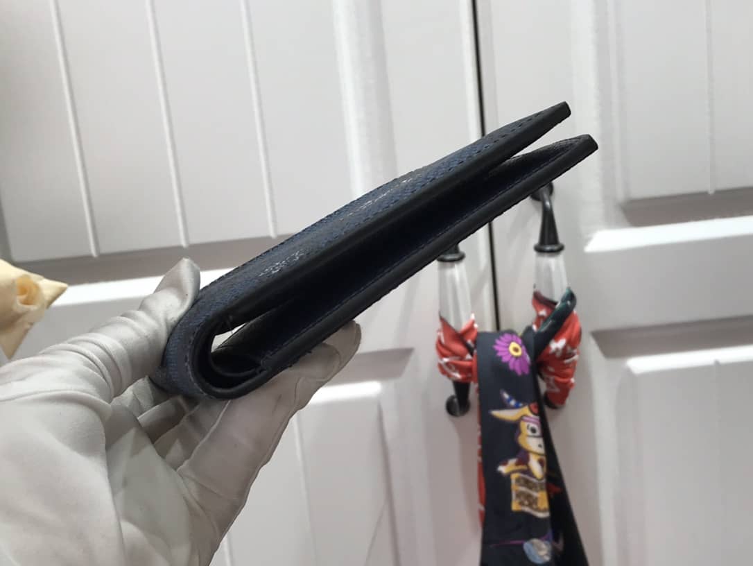 L0vis Vvtt0n Multiple Box Damier Graphite 3D Wallet Replica Blue N60434